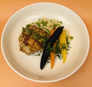 Risi e Bisi risotto rainbow carrots