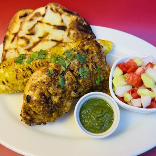 kachumbar salad tandoori chicken street corn